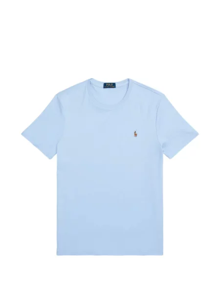 Tricou polo Polo Ralph Lauren cu glugă cu blană cu broderie roșu