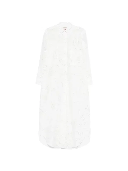 Sukienka koszulowa Plan C w kwiatki biała