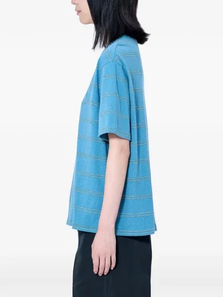 Tricou Jil Sander cu broderie albastru