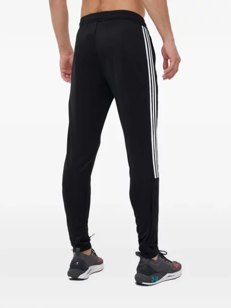 Τρέξιμο παντελόνι Adidas από διχτυωτό slip-on μαύρο