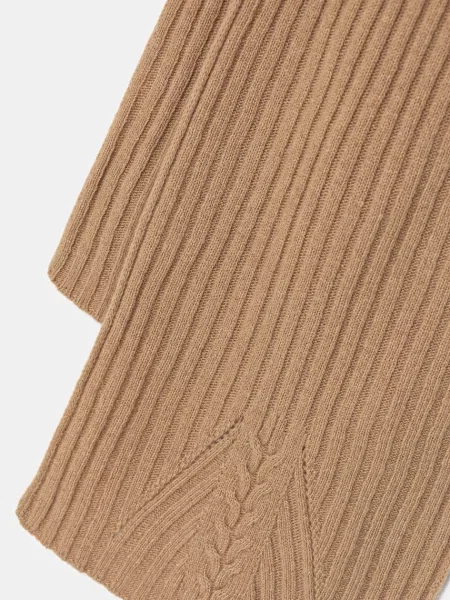 Шерстяной однотонный шарф United Colors Of Benetton бежевый