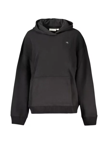 Hanorac cu glugă Calvin Klein cu autograf negru