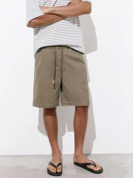 Pull&Bear Nohavice kaki