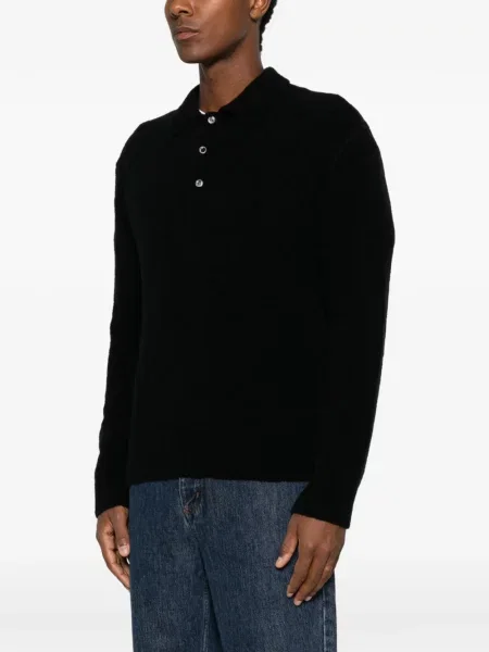 Lung tricou polo Diana Studio negru