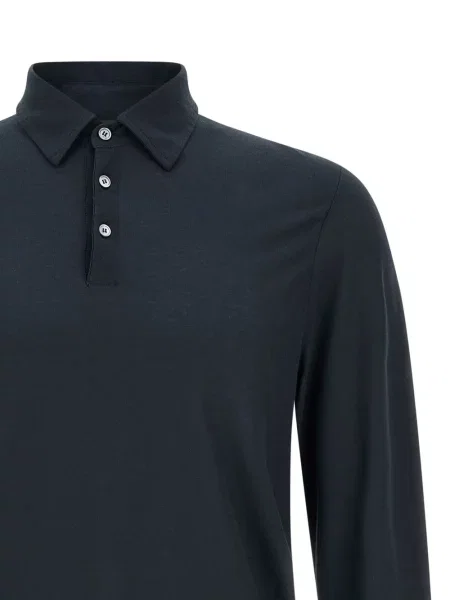 Polo Zanone lung albastru