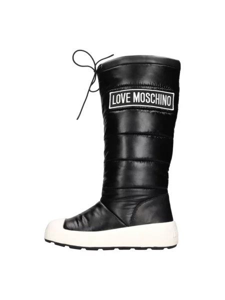 Botki Love Moschino skórzane czarne
