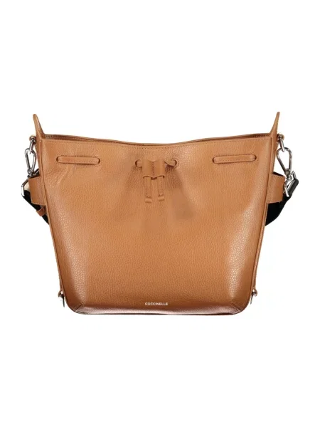Torebka skórzana Coccinelle skórzana brązowa