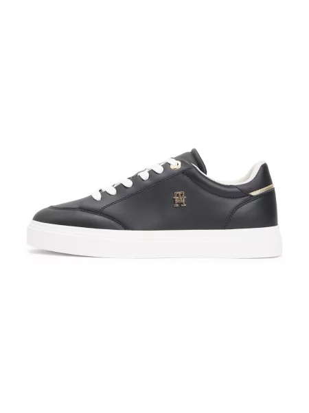 TOMMY HILFIGER Rövid szárú sportcipők Chic / ezüst fekete