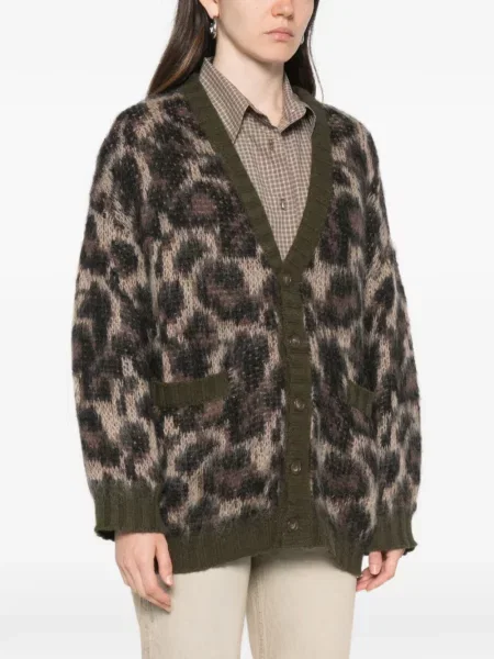 Cardigan R13 cu model leopard maro