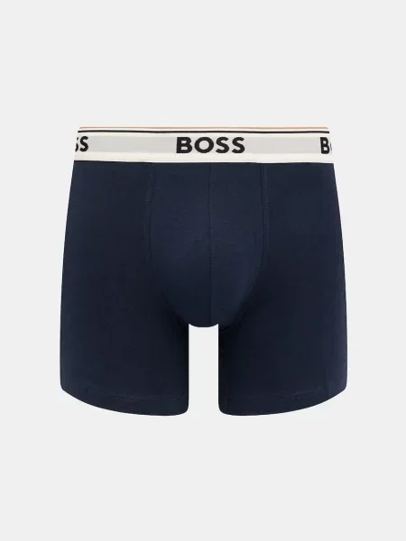 BOSS přiléhavé boxerky s bavlnou BoxerBr 3P Power modré