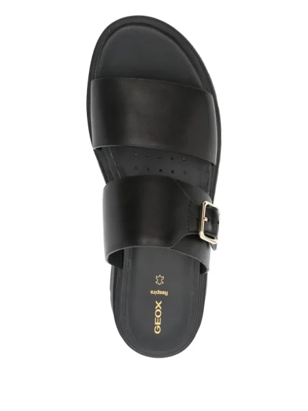 Sandale Geox cu platformă cu cataramă negru