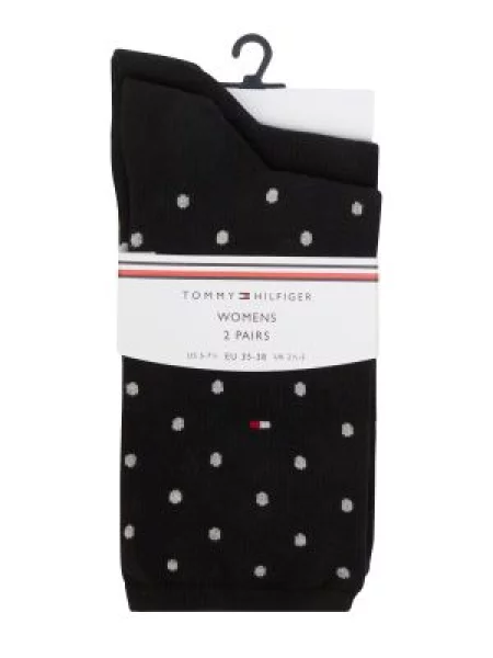 Skarpety z nadrukiem z logo w zestawie 3 szt. Tommy Hilfiger czarne