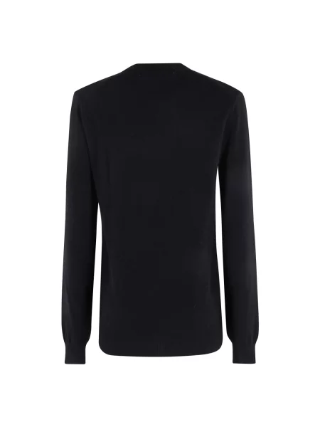 Dzianinowy sweter Comme Des Garcons Play z dżetami czarny
