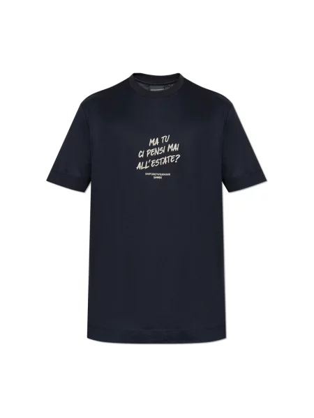 Koszulka Emporio Armani niebieska