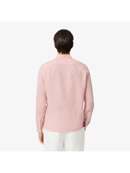 Lacoste Koszula Lniana różowa