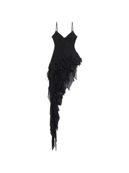 Rochie mini Blumarine cu volane negru