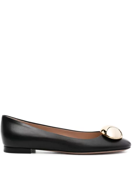 Balerini Gianvito Rossi din piele negru