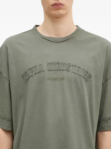 Tricou Alpha Industries cu broderie verde