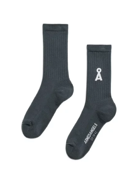 Șosete Armedangels cu broderie gri