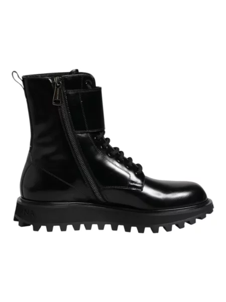Botki Dolce And Gabbana skórzane czarne