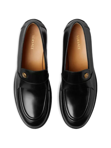 Pantofi loafer Versace din piele negru