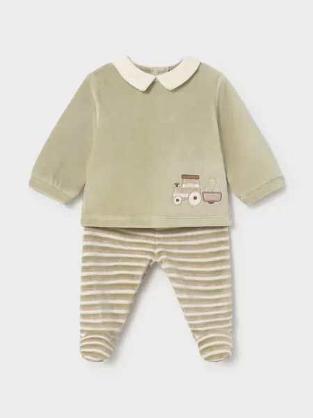 Mayoral Newborn komplet trenirka za bebe s pamukom zelena