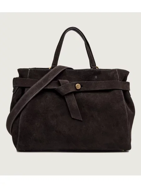 GIANNI CHIARINI Shopper táska Miranda | hasított bőr barna