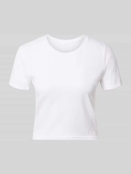 T-shirt o kroju krótki z okrągły dekolt model Feather' Fabletics biała