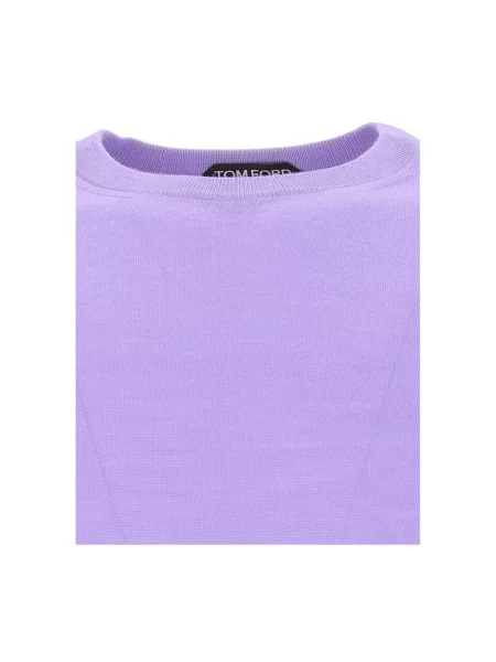 Sweter Tom Ford z wełny merino fioletowy