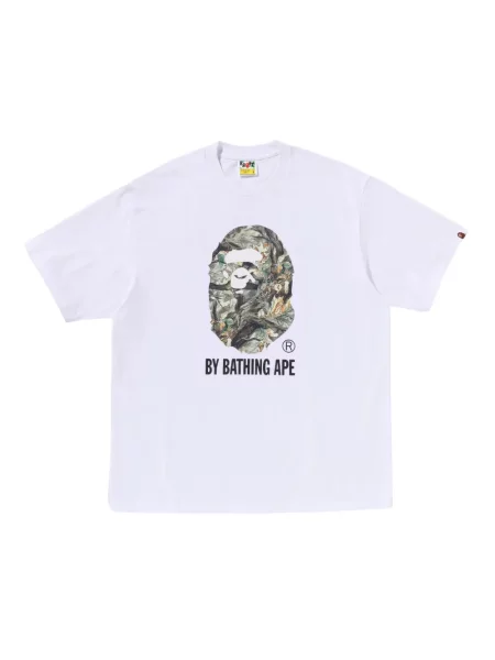 Tricou A Bathing Ape® cu model camuflaj alb