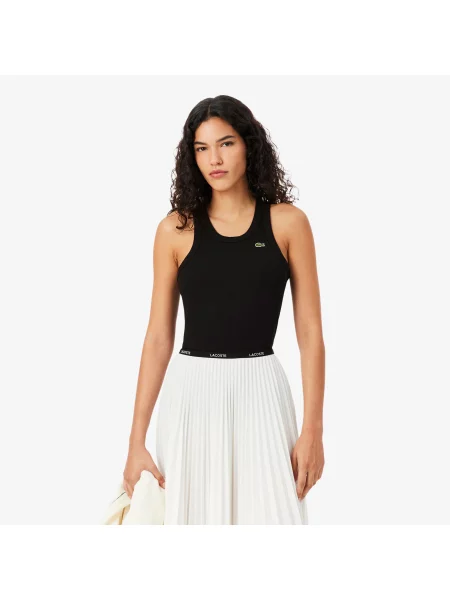Lacoste топ Slim Fit чорний
