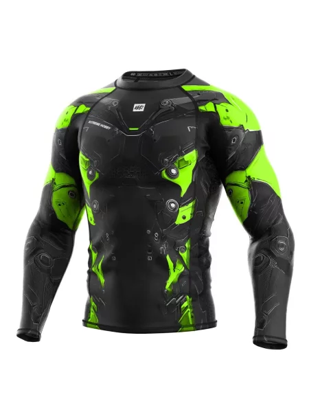 Koszulka sportowa Rashguard do MMA EXTREME HOBBY IRON FORCE zielona