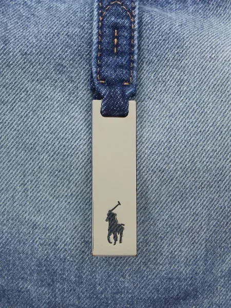 Πλεκτή μακρύς φόρεμα σε στυλ πουκάμισου Polo Ralph Lauren με halter λαιμόκοψη λευκό