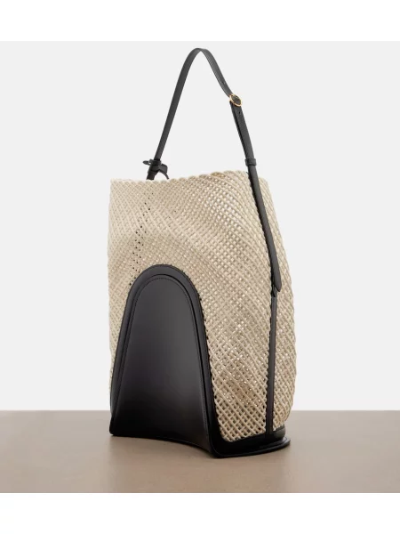Geantă Alaïa din piele bej