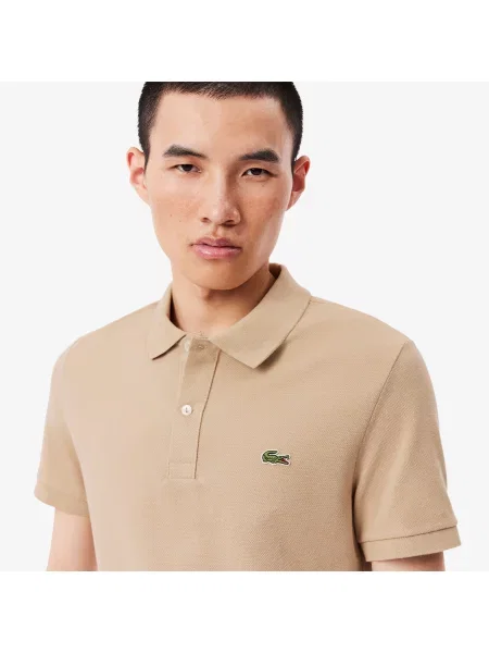 Поло Lacoste бежевое
