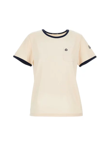 Koszulka Moncler z logo beżowa
