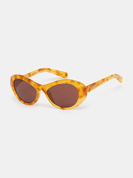 Jacquemus ochelari de soare ROND maro