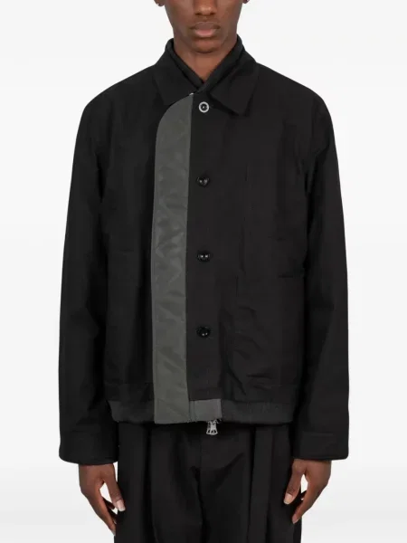 Reversibil geacă Sacai din țesătură twill negru