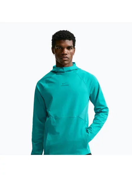 Мъжки суитшърт за тренировка Nike Pro energy/bright spruce синьо