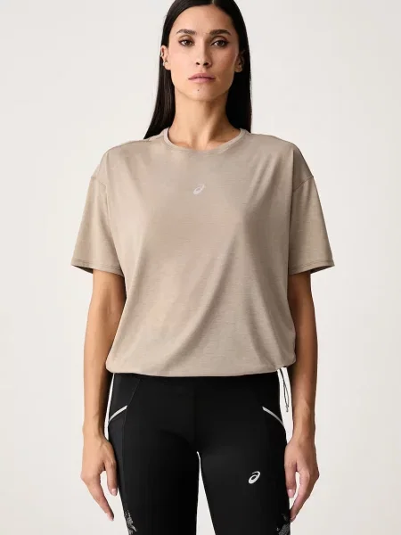 Běžecký sportovní top Asics béžový