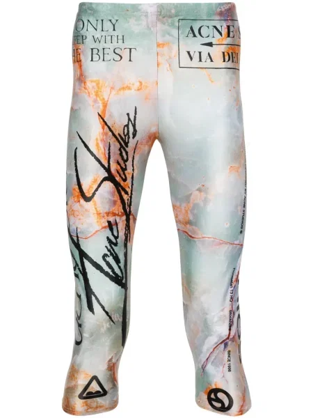 Decupat leggings Acne Studios cu imagine verde