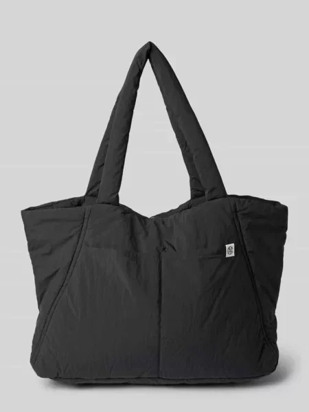 Torba shopper z detal z logo Model SIRIA SASJA' Msch Copenhagen czarna