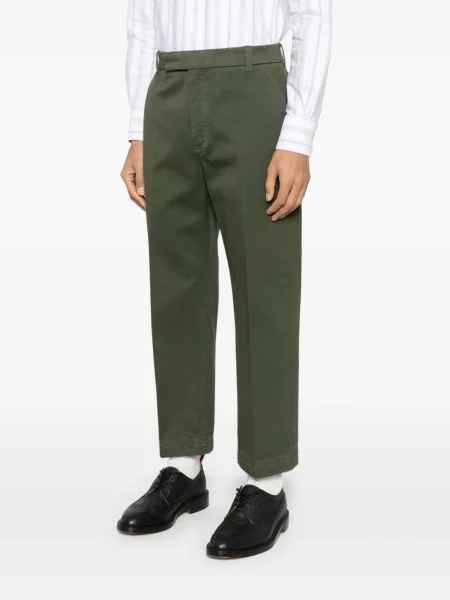 Pantaloni Thom Browne din țesătură twill verde