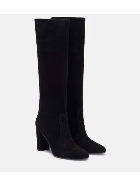 Cizme Gianvito Rossi din piele de căprioară negru
