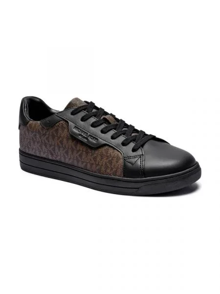 Michael Kors Sneakers KEATING cu adaos de piele maro