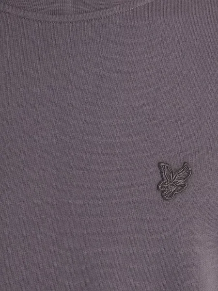 Hanorac crewneck Lyle & Scott cu decolteu rotund cu autograf gri