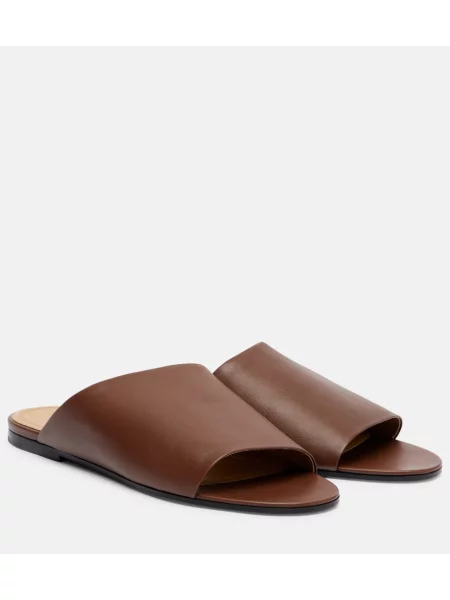 Sandale The Row din piele maro