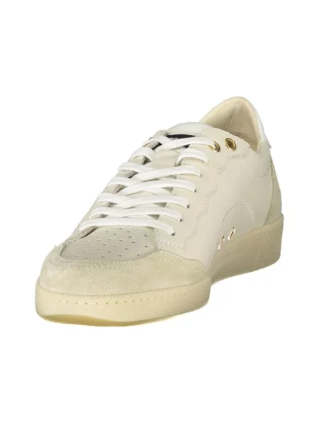 Lniane sneakersy Blauer sznurowane białe