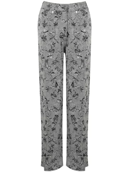 Proste jeansy Ports 1961 w kwiatki z nadrukiem białe