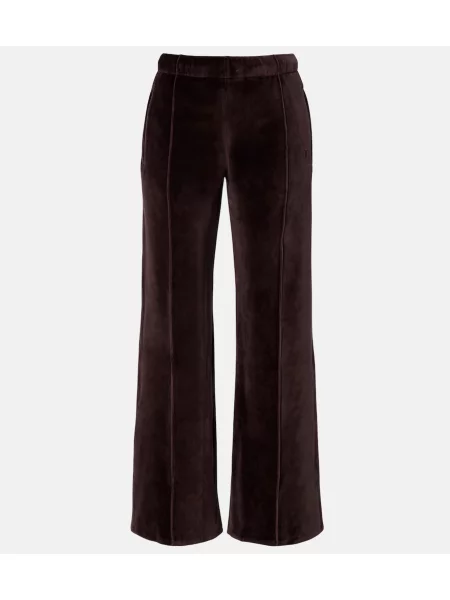 Pantaloni sport Courreges de catifea maro